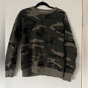 TNA Green Camouflage Crewneck Sweater